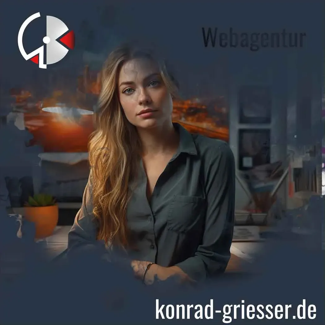 Attraktive Webseiten — Webdesignerin am Arbeitsplatz