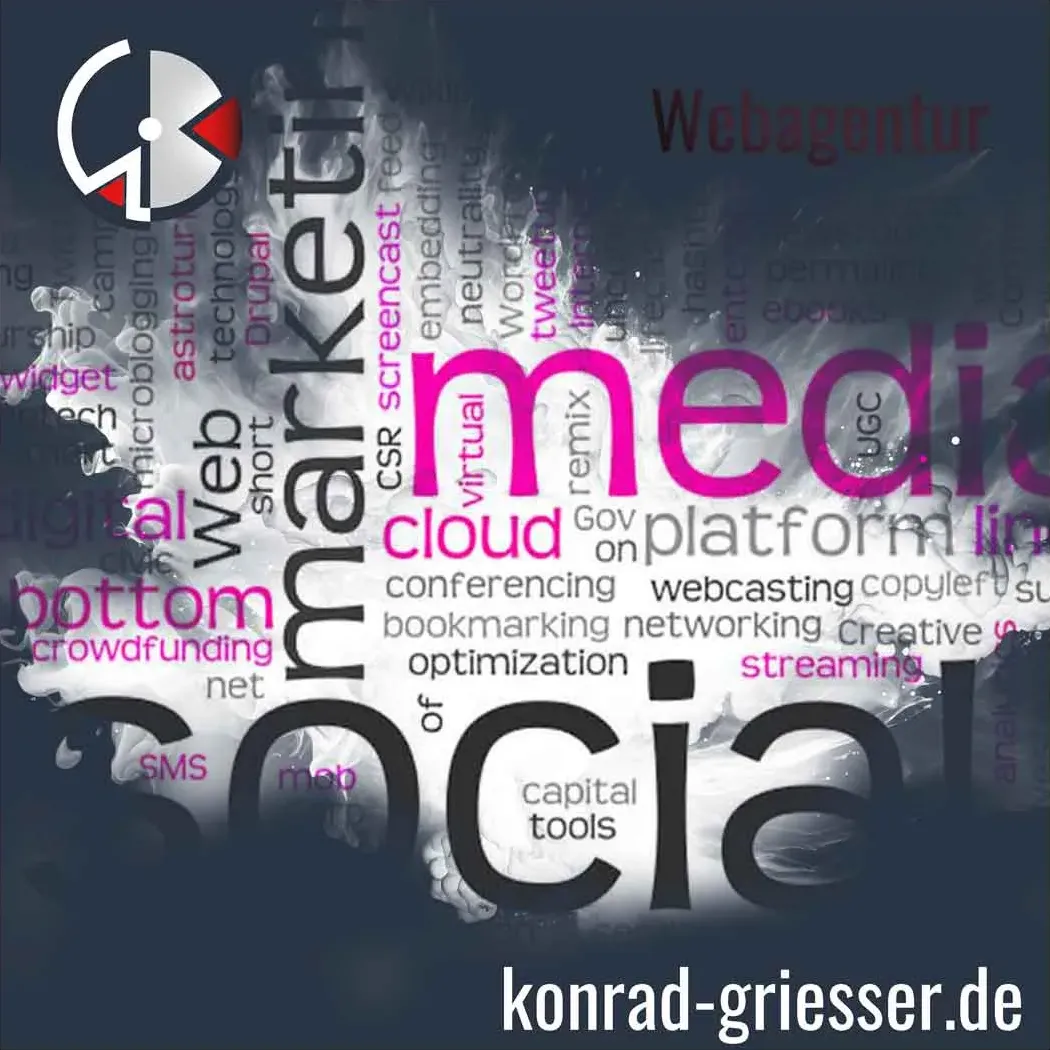 Wortwolke zu Content-Marketing und Social Media