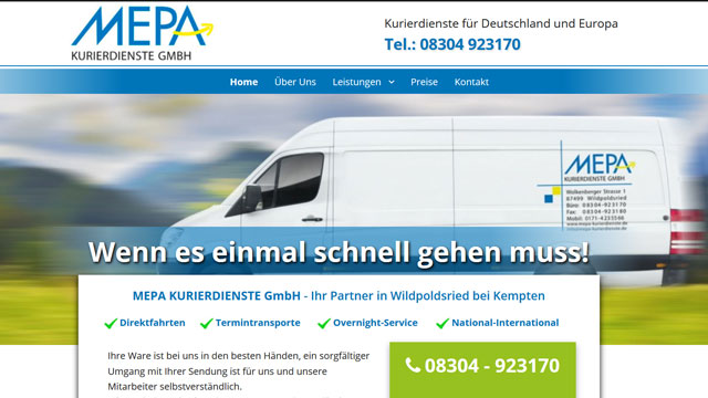 MEPA Kurierdienste – Referenz