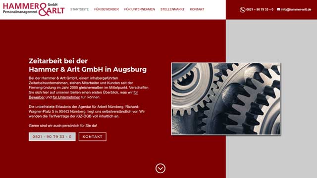 Personalmanagement Hammer & Arlt – Referenz