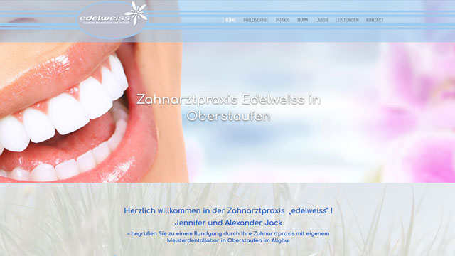 Zahnarztpraxis Edelweiss – Referenz